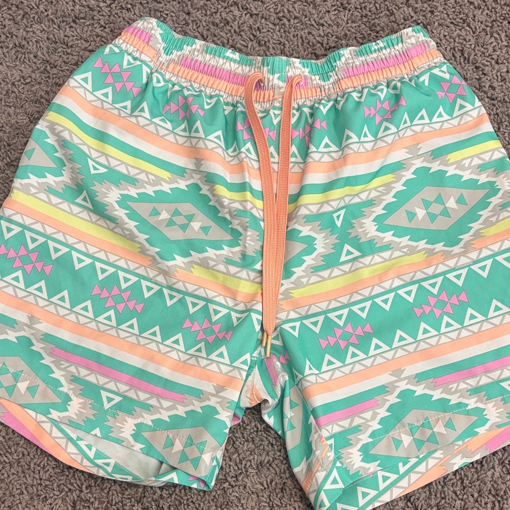 Mint Aztec Print Drawstring Shorts chubbies en fuego S 5.5 inseam